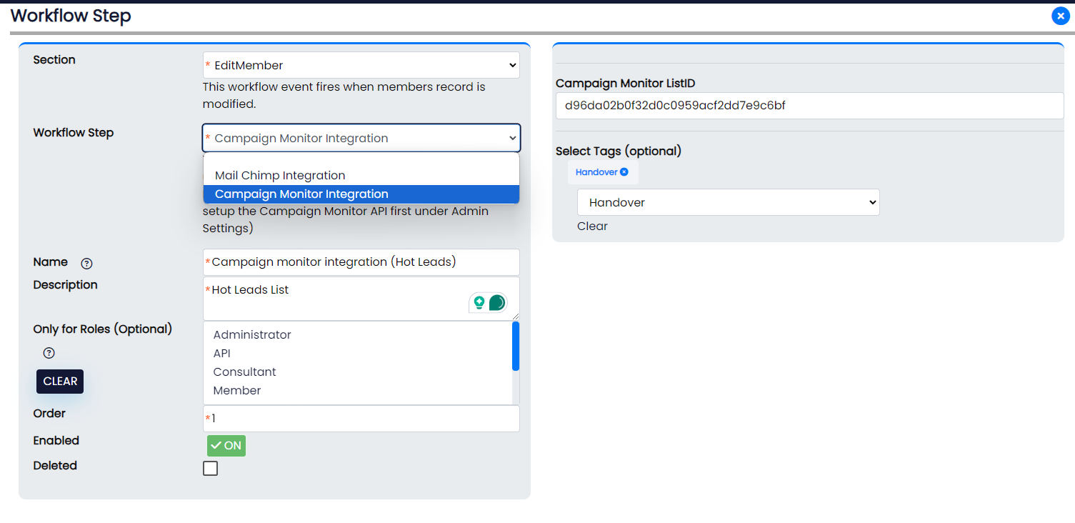 Workflow for EditMember